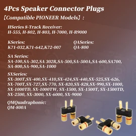 4Pcs Vintage Receiver Speaker Banana Jack Plug Connectors