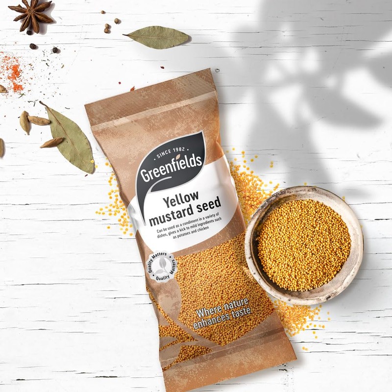 Greenfields Yellow Mustard Seeds, 100g