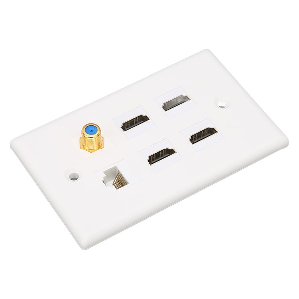 Ethernet Wall Plate, 6 Port Keystone Jack Wall Plate with