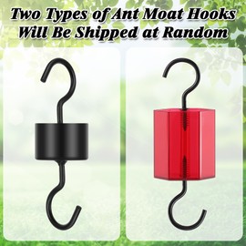 FEED GARDEN FEED GARDEN Glass Hummingbird Feeder for Outdoors Hanging, 16 OZ Humming Birds Feeders with 4 Bee Guard Feeding Ports & Built-in Ant Moat, Bird Feeder for Outside, Gifts for Women Mom, Red