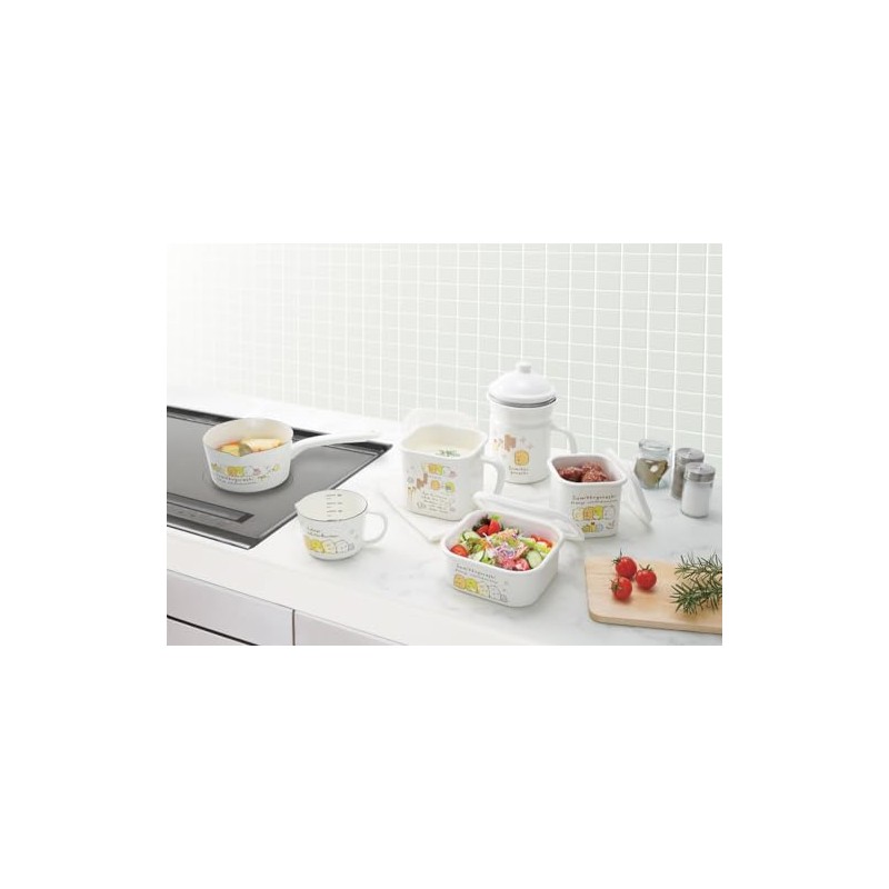 Horo Sumikko Gurashi Enamel Cube Stocker, White, Size: Approx. W4.8