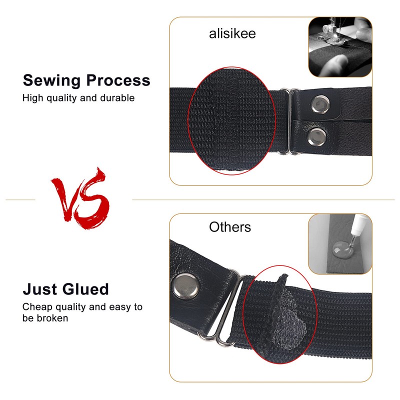 alisikee O-ring Leg Garter with Key Chains, Elastic Punk Thigh