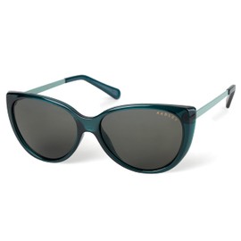 RADLEY London GENNA Women's Cat Eye Sunglasses, Gloss Green Crystal/Matte Grey, Gloss Green/Matte Grey, 55 mm
