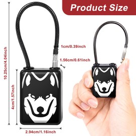 Wisetail Fingerprint Padlock, Smart Gym Locker Lock for Students, Keyless Thumbprint Combination Lock for Pets/Sports Locker/Suitcase/Toolbox/Luggage-Black