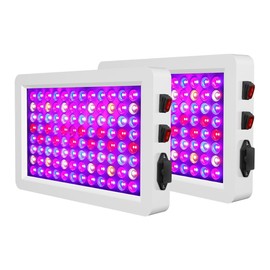2Pcs 1200W LED Growing Light for Indoor Gardens. Full Spectrum Supports Every Stage Red Blue Spectrum Mimics Sunlight, Boosting Growth for Succulents, Lettuce, and Orchids, Us Plug and Easy to Hangs