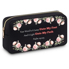 Inspirational Religious Gifts Christian Makeup Bag Bible Verse Gifts Baptism Gifts for Women Scripture Inspirational Gifts Cosmetic Bag Motivational Gifts for Friends Female Sister Wife