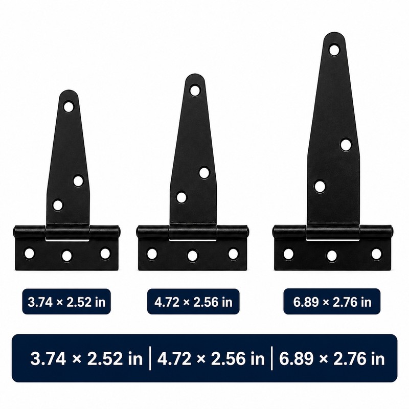 T-Shaped Strap Hinges for Doors & Gates – Galvanized Metal