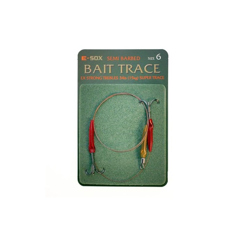 E-sox Bait Trace Ex Strong Trebles 34lb Size 6