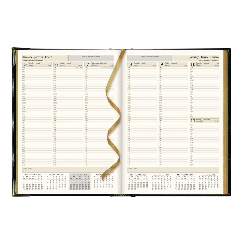 Brownline® 2026 Executive Weekly Planner, Appointment Book, 12 Months, January