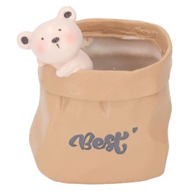 Desktop Ornament Cute Animal Pen Pencil Holder for Bedroom Office Decor Housewarming, Succulent Planter for Desk, Study Room (#2)