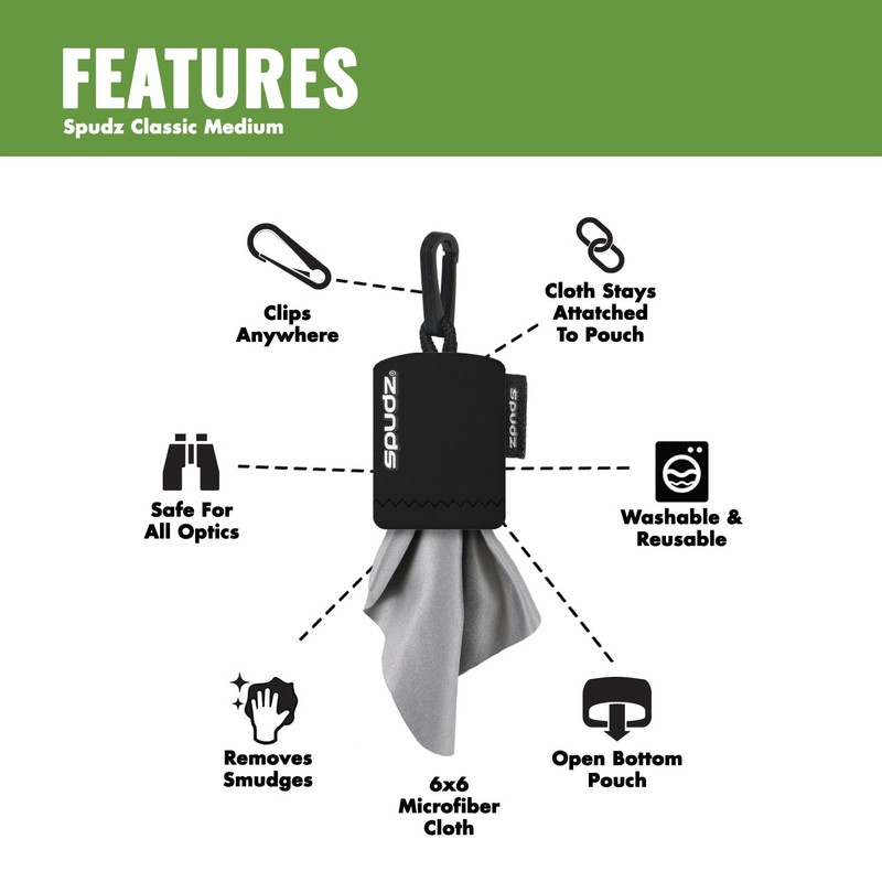 Microfiber Cloth Premium Screen Cleaner - SPUDZ 6x6 Hot Pink