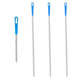 4 PCS Drain Cleaning Brush, Nylon Bristles Drain Brush Pipe Cleaning, 17.7 Inches and 9.44 Inches, Suitable for Toilets, Kitchen Sinks, Bathroom Bathtubs, Sewer Drains