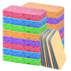15 Pcs Pop-Up Washing Up Sponges Compostable Expanding Scratch-Free Absorbs Oil Water Quickly Removes Dirt Natural Cellulose Cleaning Dish Sponges for Kitchen Bathroom Dish Household Crafts