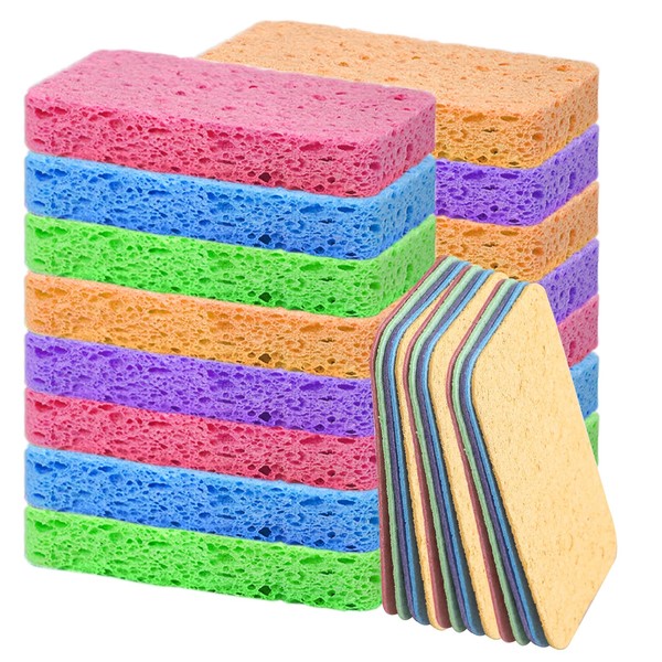15 Pcs Pop-Up Washing Up Sponges Compostable Expanding Scratch-Free Absorbs
