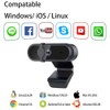 Jinpei Autofocus 4K QHD Webcam with Privacy Cover, Microphone, Web