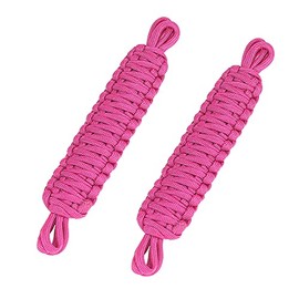 X AUTOHAUX 2pcs Door Limiting Straps Strength Durable Swing Limiter for Jeep Wrangler JK JL 1997-2021 Front Rear Pink Nylon