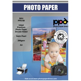 PPD 50 Sheets A4 Inkjet Professional Grade 290gsm Photo Paper Satin Double Sided PPD-69-50
