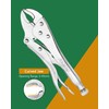 Jadever 10-Inch Locking Jaw Pliers, Curved Jaw Vise Grip Pliers,