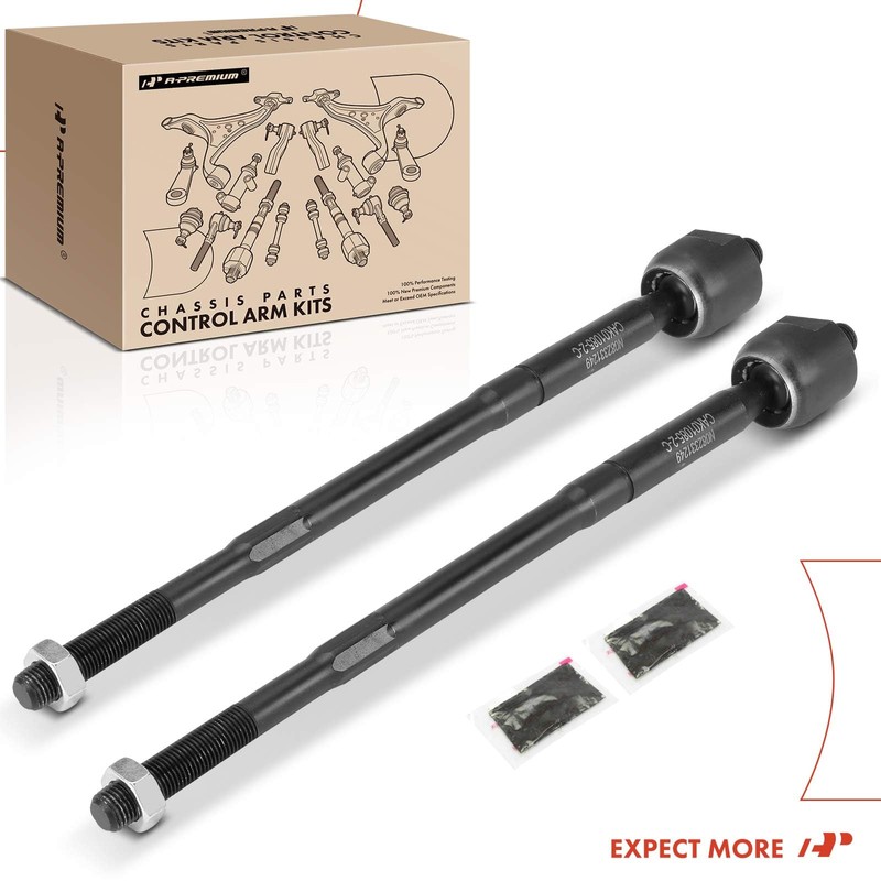 A-Premium 2 x Front Inner Tie Rod Ends, Compatible with