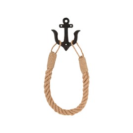 DS. DISTINCTIVE STYLE Nautical Toilet Paper Holder Beach-Themed Wall-Mounted Anchor Rope Hand Towel Holder for Bathroom Lake House Decor