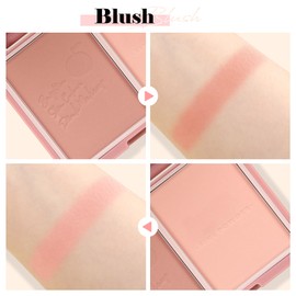 Boobeen Highlighter Contour Makeup Palette Face Matte Bronzer Powder, Compact Contouring Blush für Wangen, Natural Long Lasting mit Pinsel