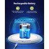 Aggforbl Battery Powered Ceiling Light with Remote, 7.48" Rechargeable Shower
