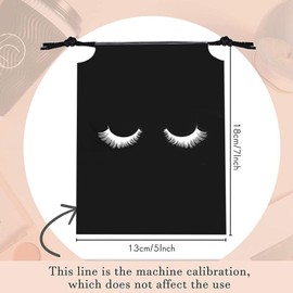 15 Pcs Eyelash Aftercare Bags Pink Eyelash Drawstring Cosmetic Bags Portable Makeup Bag Toiletry Makeup Pouch