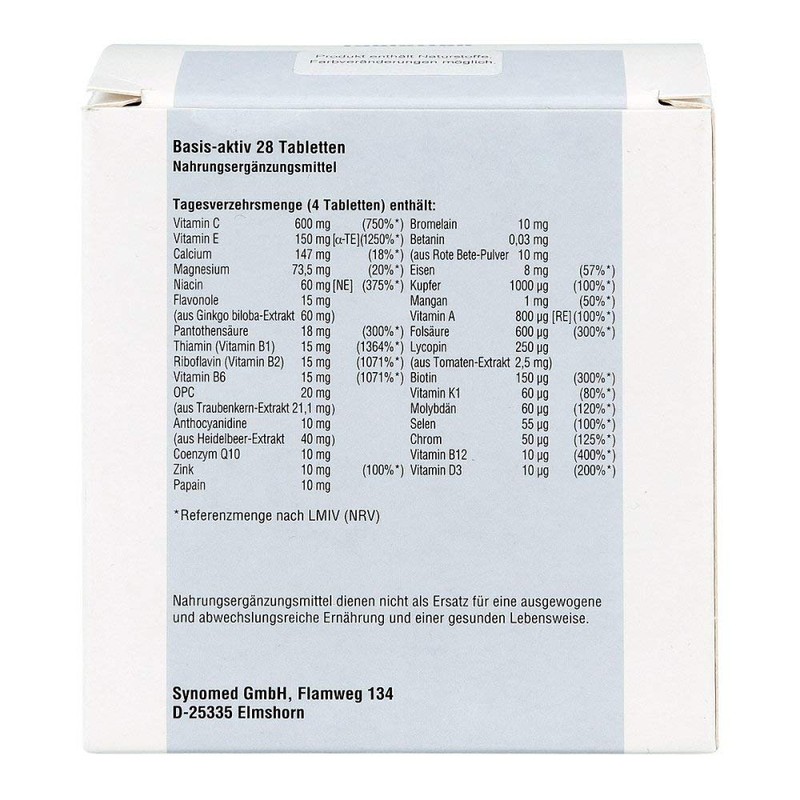 SYNOMED Basis-aktiv 28 Tabletten, 72 g