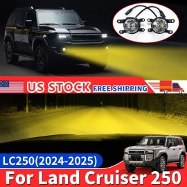 Lallker For 2024+ Toyota Land Cruiser Prado 250 1958 LC250 Accessories Front Fog Lamp