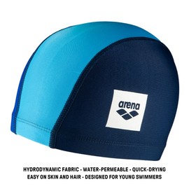 Arena Unisex-teen Unix Ii Jr Swim Caps, Navy Blue - Light Blue, Tu EU