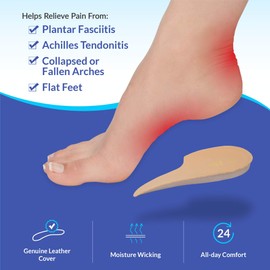 Arch Support with Shock Absorbing Heel Cushion Shoe Insert Pads