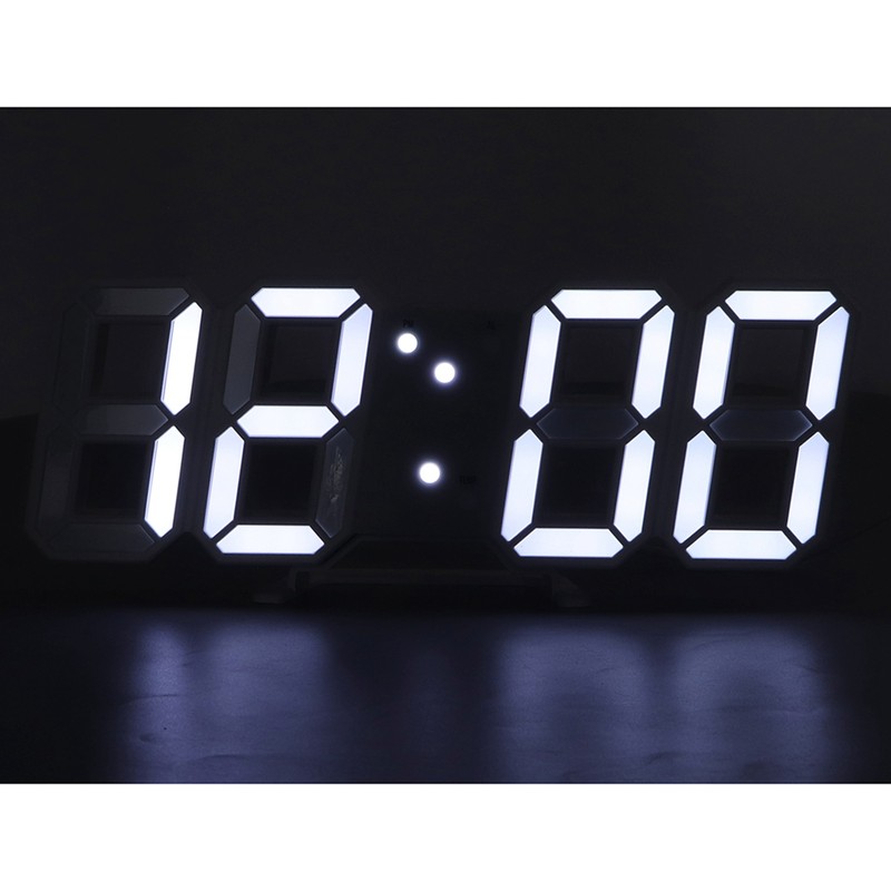 3D LED Digital Clock Time Date Temperature Display Voice Control