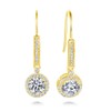 Radiant Earrings for Women 925 Sterling Silver Hanging Long Round