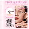 CALAILIS Self Adhesive Eyelashes 60Pcs Lash Clusters Press On Lashes,