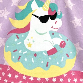 Junior Infants Hooded Towel Pocho Boys Girls Towels With Hooded Super Soft Beach Bath Swimming Children Changing Bathroom Quick Drying Microfibre Fun Designs One Size Robe Ponchos, Unicorn