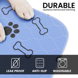 Buddy's Best Washable Pee Pads for Dogs - Large (47"x47") - Ultra-Absorbent, Non-Slip, Ideal for Multiple Pets, Training, Incontinence - (2-Pack) + Bonus Grooming Glove