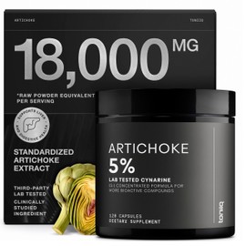 Artichoke Extract – 18,000mg Strength - High Potency Artichoke Leaf Extract 15:1 with 5% Cynarin - Artichoke Supplement for Liver & Digestive Health Support - 60 Servings - Pure, Vegan, and Lab Tested