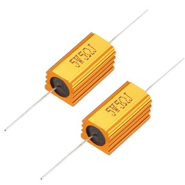 sourcing map Pack of 2 Aluminium Housing Resistor 5 W 5 Ohm Wirewound for LED Replacement Converter DE de