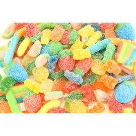Planet Sweets Assorted Sour Gummy Candy Mix - 1.5 Pounds - Sour Watermelons, Sour Kids, Pineapples, Mini Rainbow Belts, Sour Wild Raspberries and Strawberries, Gummi Worms Bulk Gummies Chews