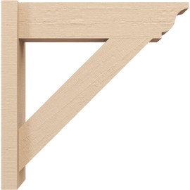 Ekena Millwork 6"W x 12"D x 20"H Traditional Traditional Rough Cedar Woodgrain TimberThane Outlooker, Primed Tan