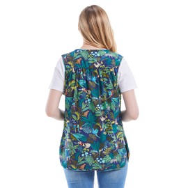 Nanxson Apron Kitchen Apron Pattern Print Cleaning Housework Hospital Work Apron with Pockets CF3177, Green, s