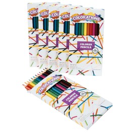 Colorations Color Pencils, 12 Colors, 6 Packs, Total 72, Pre-sharpened Color Pencils, Thick Core Pencils, Classroom Supplies, Coloring Pencils, Drawing Pencils, Art