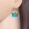 LONYOO Back to School Pencil Earrings Dangle Acrylic Stationery Jewellery