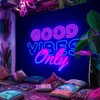 Manicer Good Vibes Only Blacklight Tapestry – UV Reactive Neon