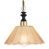EFINEHOME Glass Modern Farmhouse Pendant Light, 1-Light Indoor Hanging Lamp