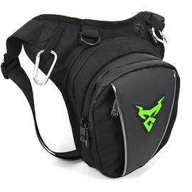 Motorcycle Leg Bag Forbestly Motorcycle Waist Bag Holster Bag 3 Compartment Waterproof Men Waist Pouch Hip Bag Multifunctional Waist Pouch for Bike Climbing Outdoor Men, green-LOGO