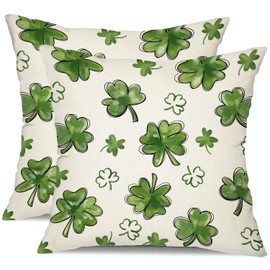 DFXSZ St Patricks Day Pillow Covers 18x18 Happy St Patricks Day Lucky Clovers Decor for Throw Pillows covers St Patricks Day Pillow covers Decor Couch Living room 72A