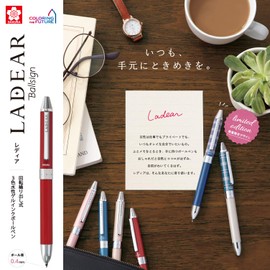 Sakura Crepas GB3L1504-P#120 3 Color Ballpoint Pen Lady 0.4mm, Salmon Pink