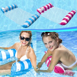 BOGI 2/1 Pack Pool Float, Multi-Purpose Water Hammock with Strong Mesh, Comfortable Inflatable Pool Floats for Adults, Pool Hammock Floats for Adults and Pool Lounger for Swimming Pool Beach Lake