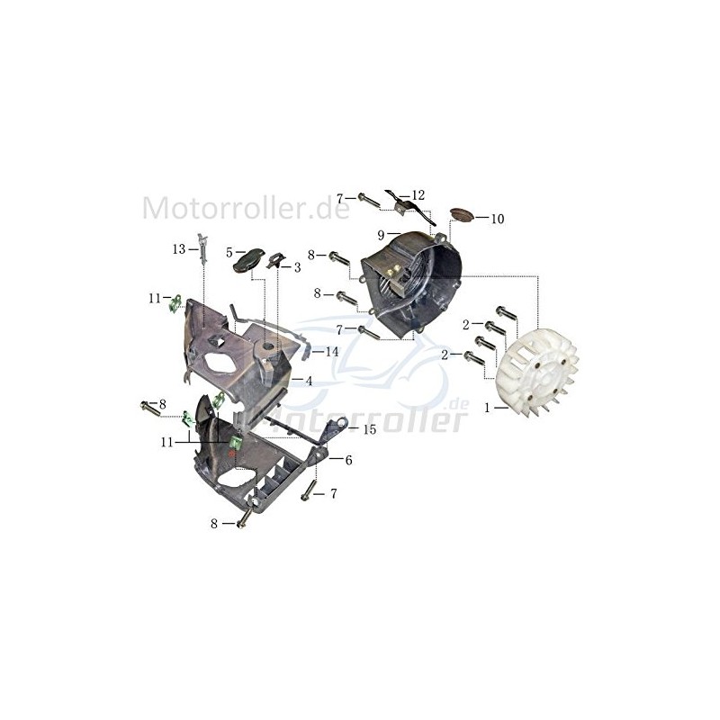 Xfight Parts Blower Wheel/Flywheel 4-Stroke 125cc 152QMI (GY7) 12611 Gat: